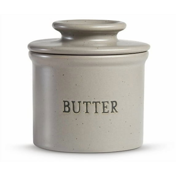 Kook French Ceramic Butter Keeper, Grey