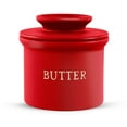 thumbnail image 1 of Kook French Ceramic Butter Keeper, Red, 1 of 1