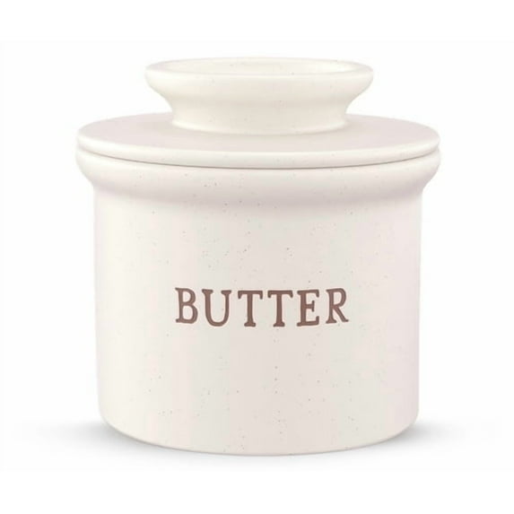Kook French Ceramic Butter Keeper, Oatmeal