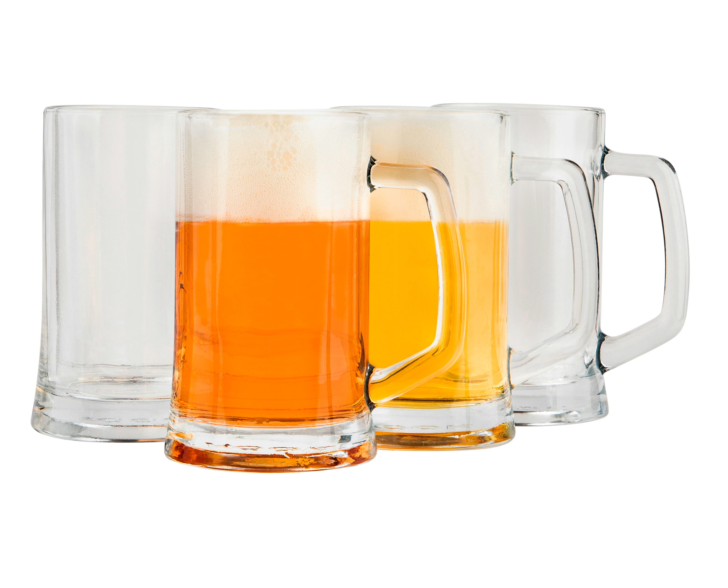 【2551】ビアマグ 2551】ビアマグ Kook 12 oz Glass Beer Mugs, Freezer Safe