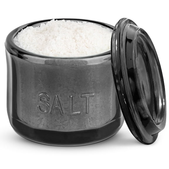 Kook Glass Salt Cellar, 10 Oz, Black