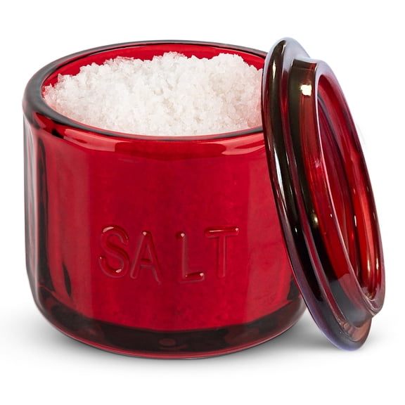 Kook Glass Salt Cellar, 10 Oz, Ruby