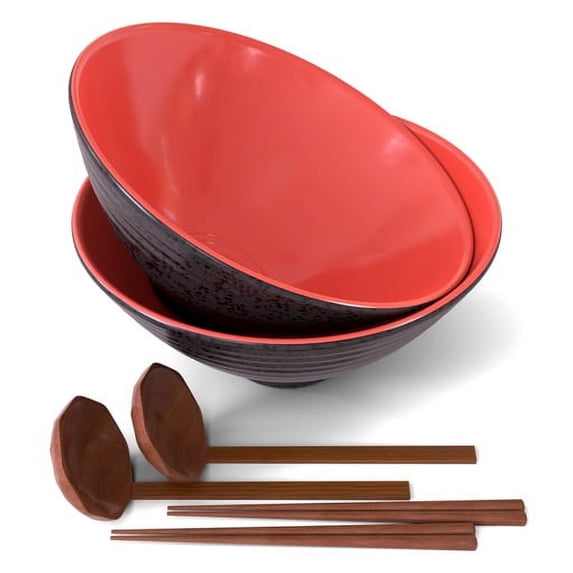 Kook Japanese Ramen Bowls, 60 oz, Set of 2