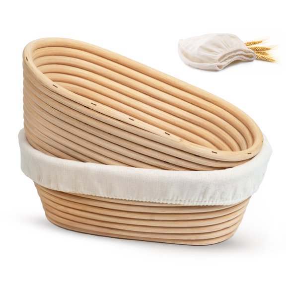 Kook Proofing Baskets and Liners, 9.8 Inch, Set of 2
