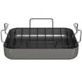 thumbnail image 1 of Kook Roasting Pan with Rack Insert, Rectangular 17 in, Black, 1 of 5