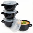 thumbnail image 1 of Kook Soup Bowl with Handles 18 Oz, Set of 4 Black, 1 of 5