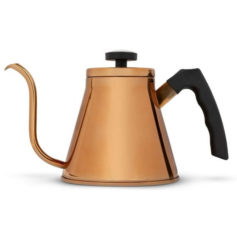Kook Stovetop Gooseneck Kettle With Thermometer 27 Oz, Copper 