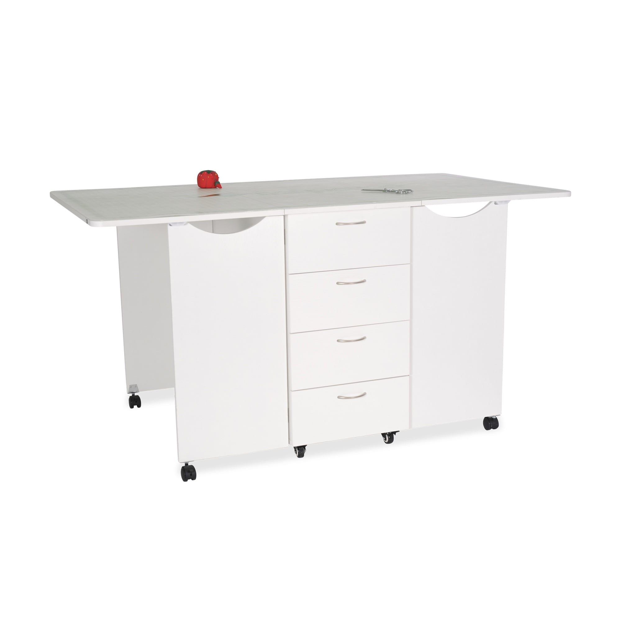 Ash White Multi-Functional Cutting and Storage Table