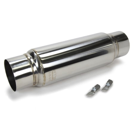 Kooks Universal 3.5 in Round Muffler 10in Long. Pol SS (Stafford Spec Muffler)