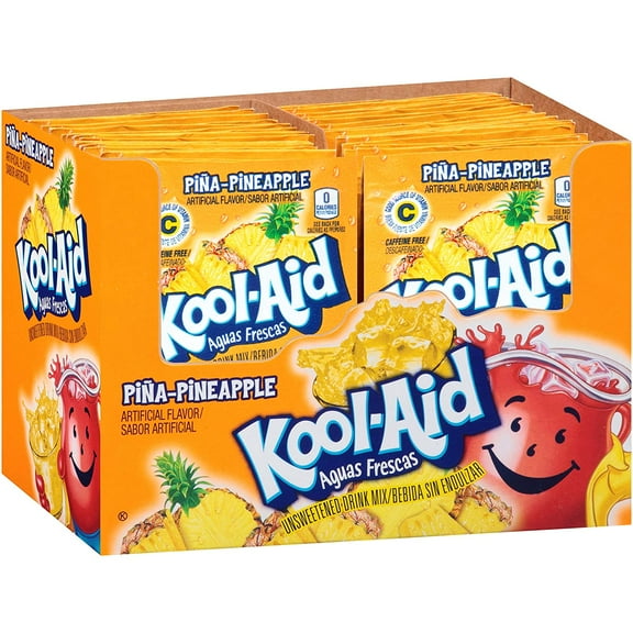 Kool-Aid Aguas Frescas Pina-Pineapple Powdered Drink Mix, Caffeine Free, 0.14 oz Packet