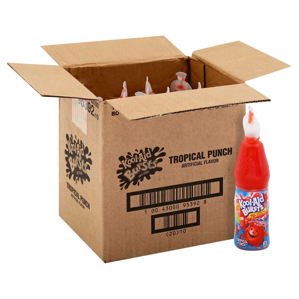 Kool-Aid Burst Tropical Punch Beverage, 6.75 Ounce -- 12 per Case.