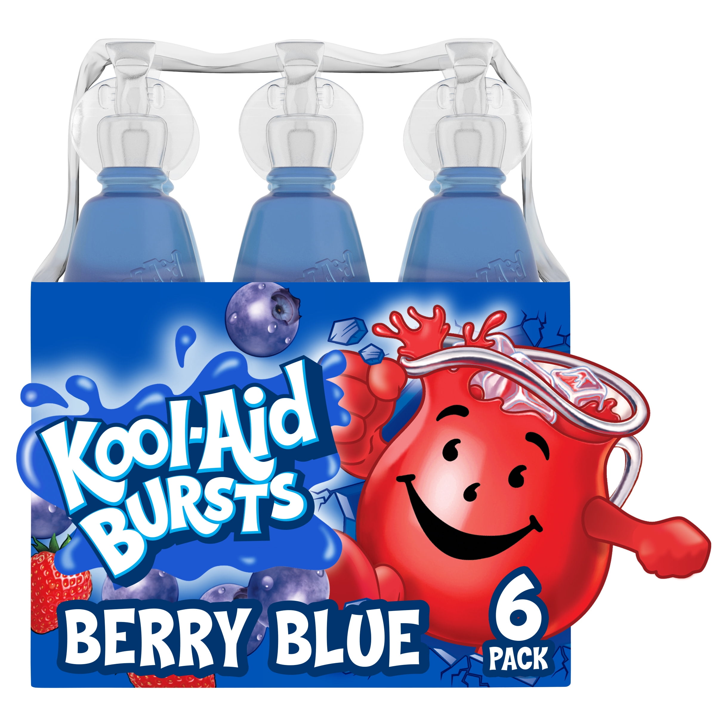 Kool Aid Bursts Berry Blue Kids Drink, 6 ct Pack, 6.75 fl oz