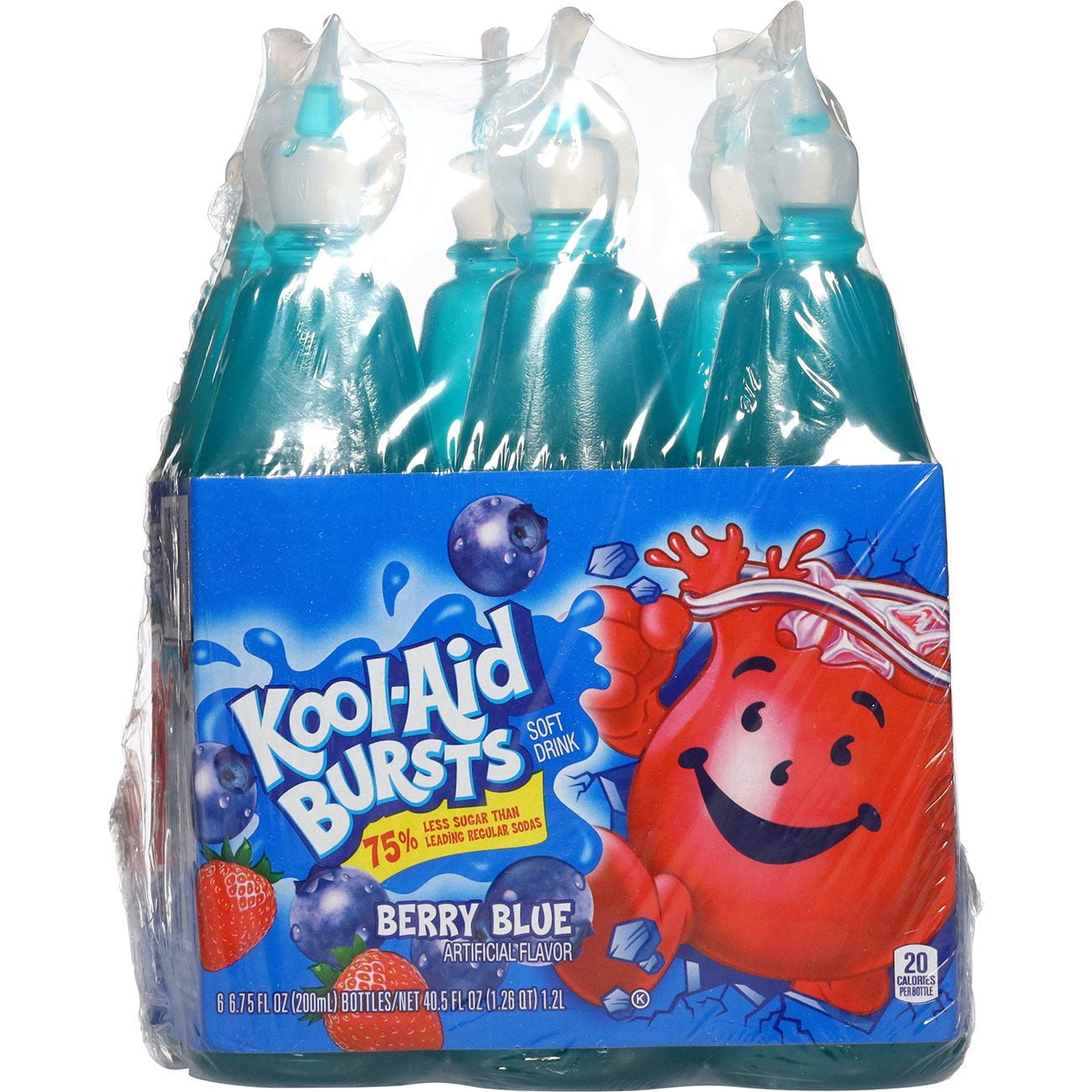 KoolAid Bursts Berry Blue Soft Drink 6.75 oz Bottles 6 pk (Pack of 1