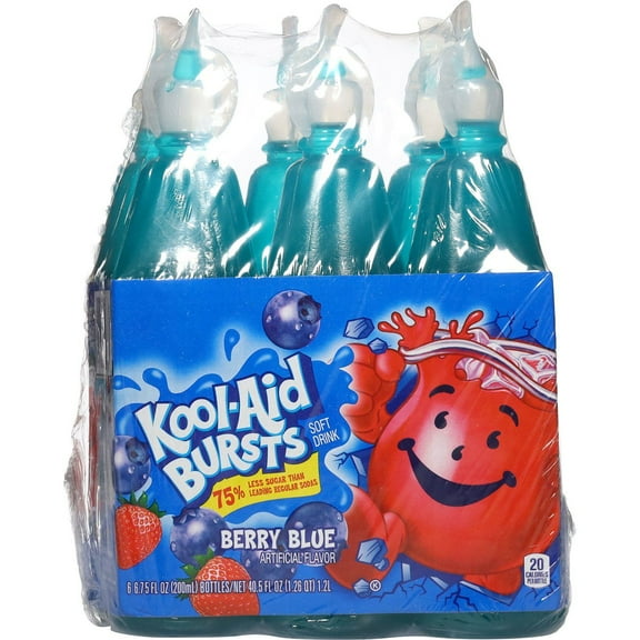 Kool-Aid Bursts Berry Blue Soft Drink 6.75 oz Bottles - 6 pk (Pack of 2)