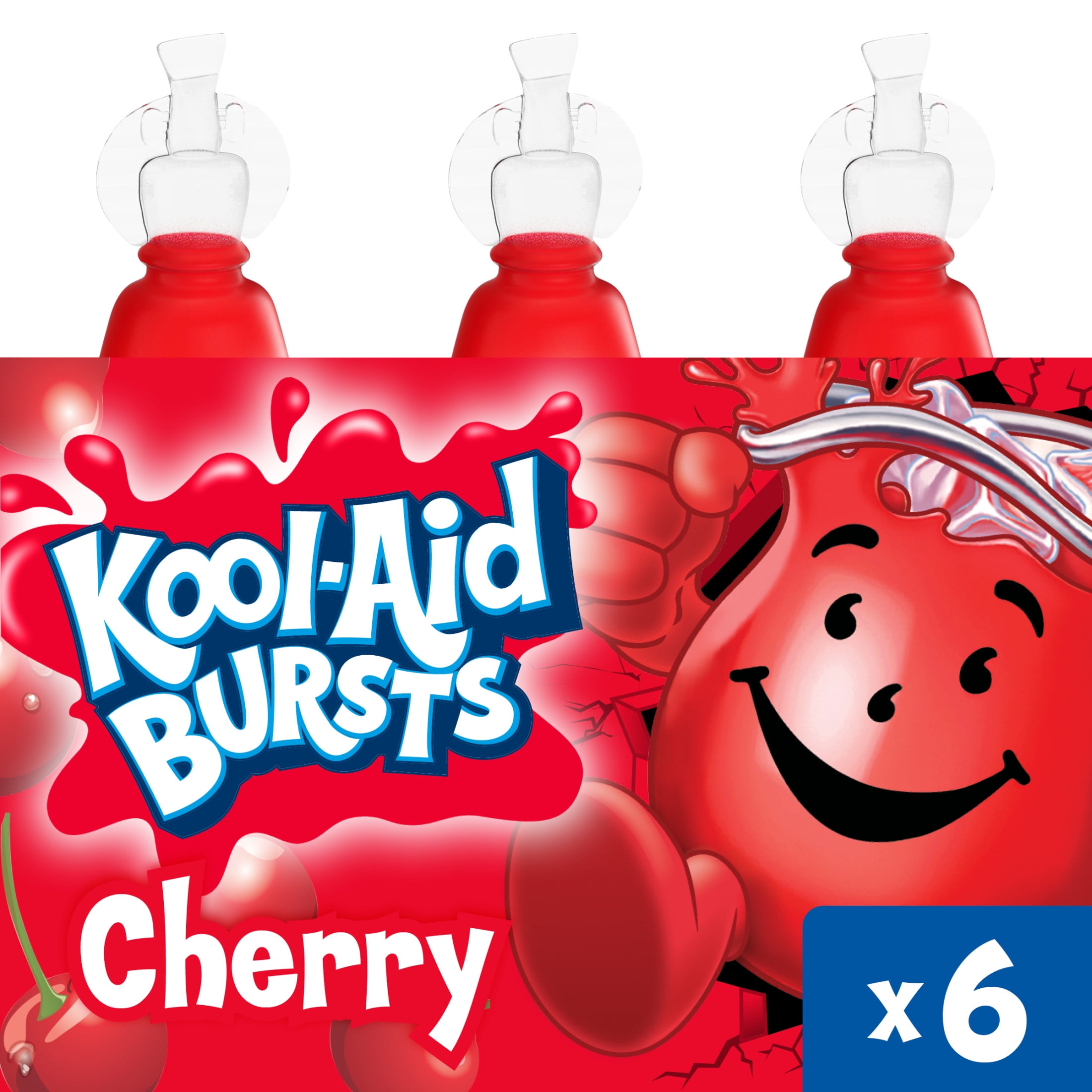 Kool Aid Bursts Cherry Kids Drink, 6 ct Pack, 6.75 fl oz Bottles