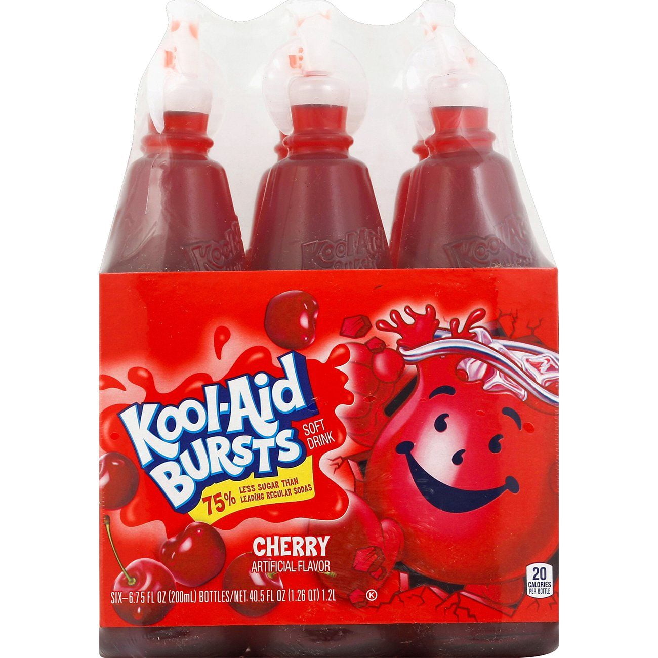 Kool Ree Kool-Aid Bursts Cherry Soft Drink 6.75 oz Bottles - 6 pk (Pack of 2 ...