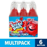 Kool Aid Bursts Tropical Punch Kids Drink, 6 Ct Pack, 6.75 fl oz Bottles, Liquids
