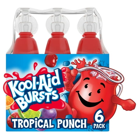 Kool-Aid Bursts Tropical Punch Soft Drink 6-6.75 fl. oz. Bottles-Pack Of 2