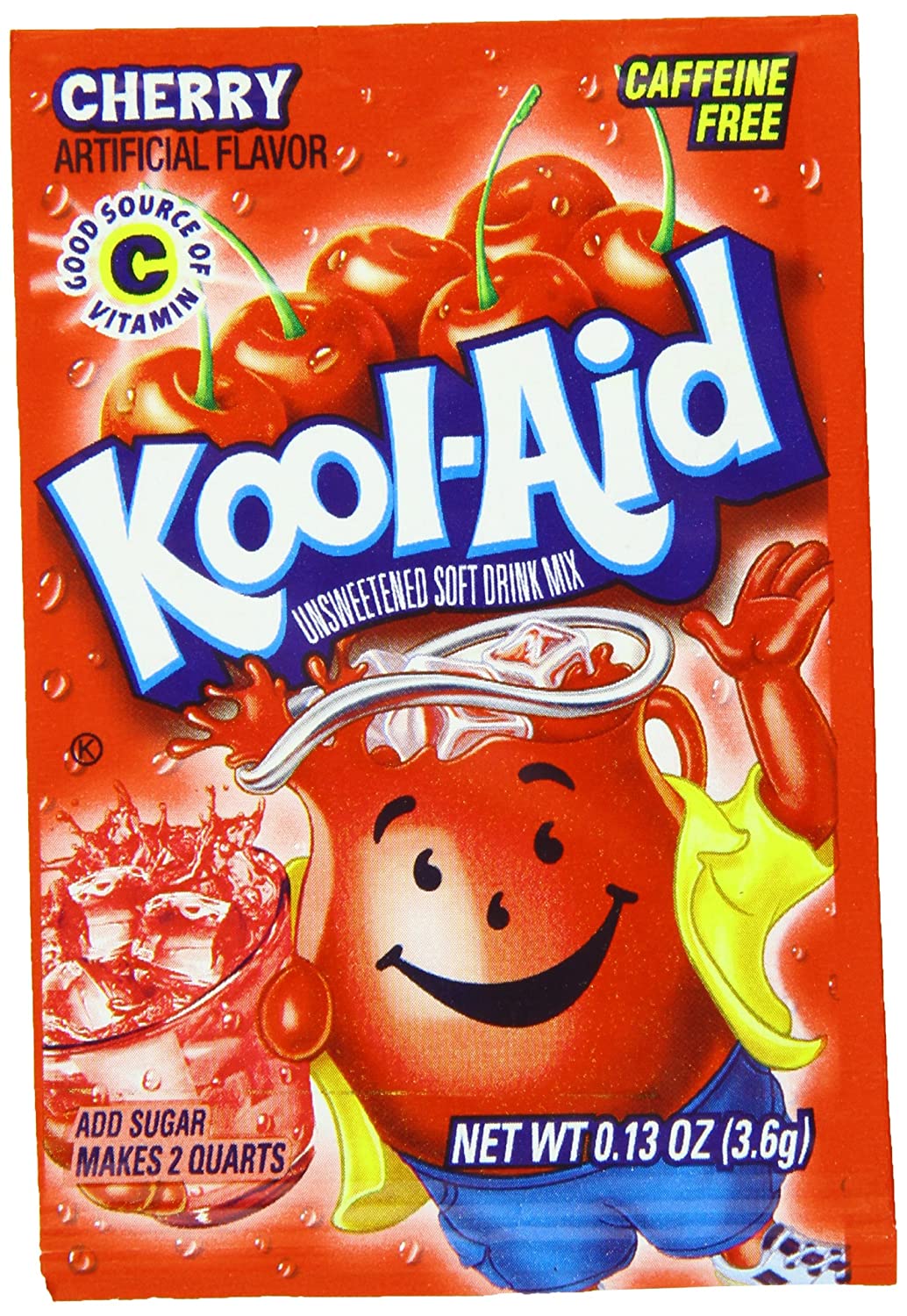 KoolAid Cherry Unsweetened Soft Drink Mix, 0.13Ounce Packets (Pack of