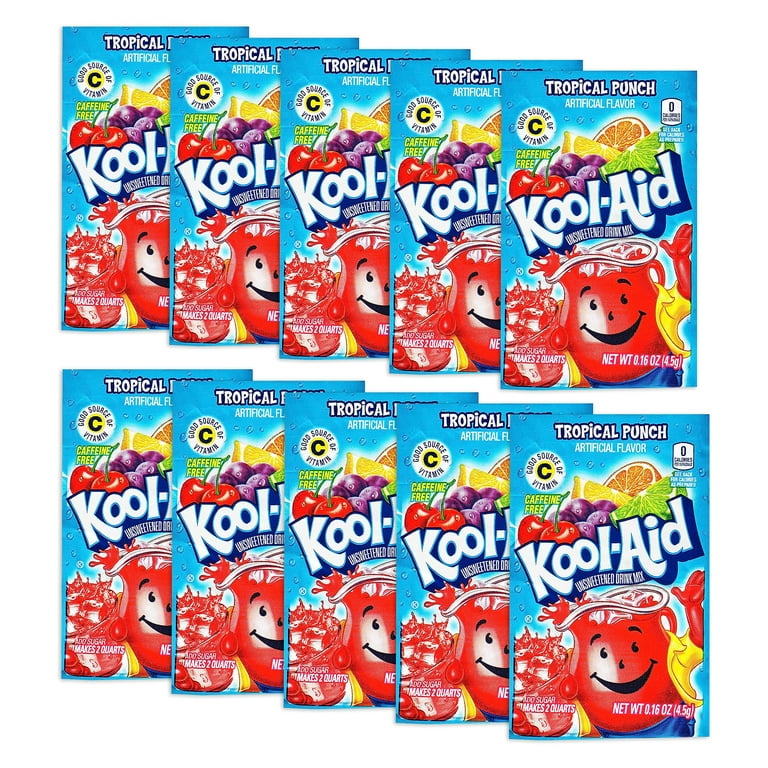 Kool-Aid Drink Mix, Tropical Punch, Pack Of 10 - Walmart.com