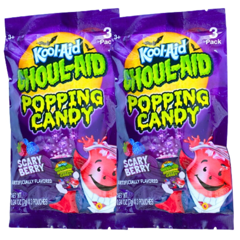 Kool-Aid Ghoul-Aid Popping Candy 3Cts Scary Berry Fruit Flavored