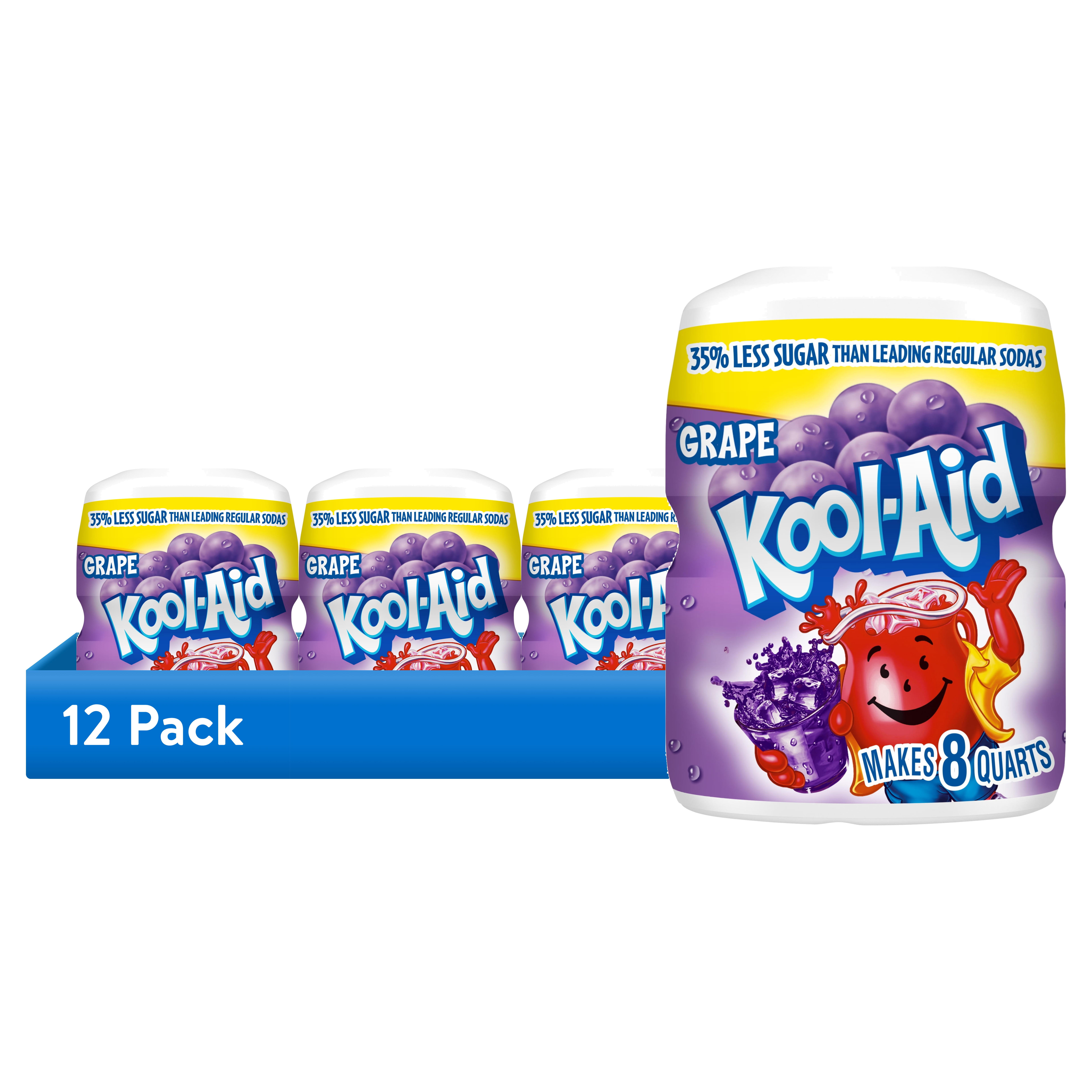 12 pack) Kool-Aid Sugar-Sweetened Grape Powdered Soft Drink Mix 