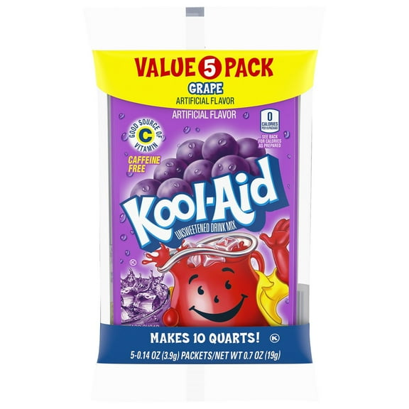 Kool-Aid Grape Unsweetened Soft Drink Mix - 5 ct