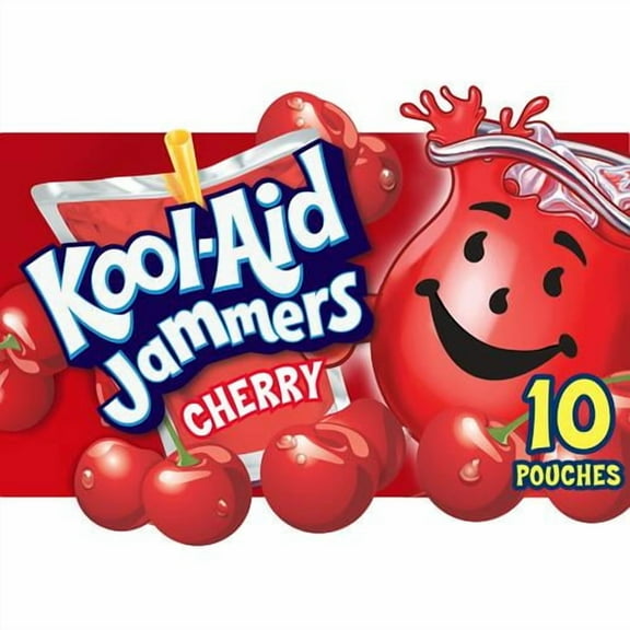 Kool-Aid Jammers Cherry Flavored 0% Juice Drink, 10 Ct Box, 6 Fl Oz Pouches - Pack of 2