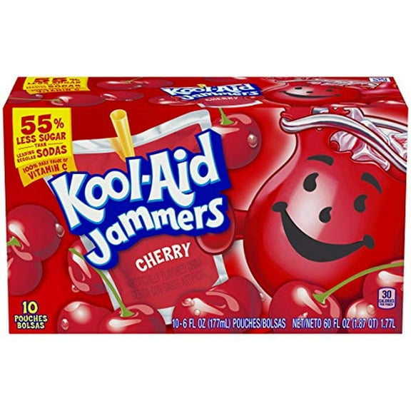 Kool-Aid Jammers Fruit Drink, Cherry (Pack of 24)