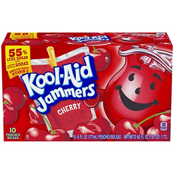 Kool-Aid Jammers Fruit Drink, Cherry (Pack of 4)