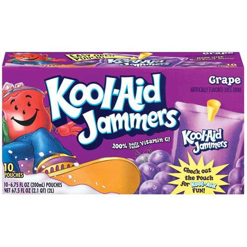 Kool-Aid Jammers Grape Juice, 6.75 Fl. Oz., 10 Count