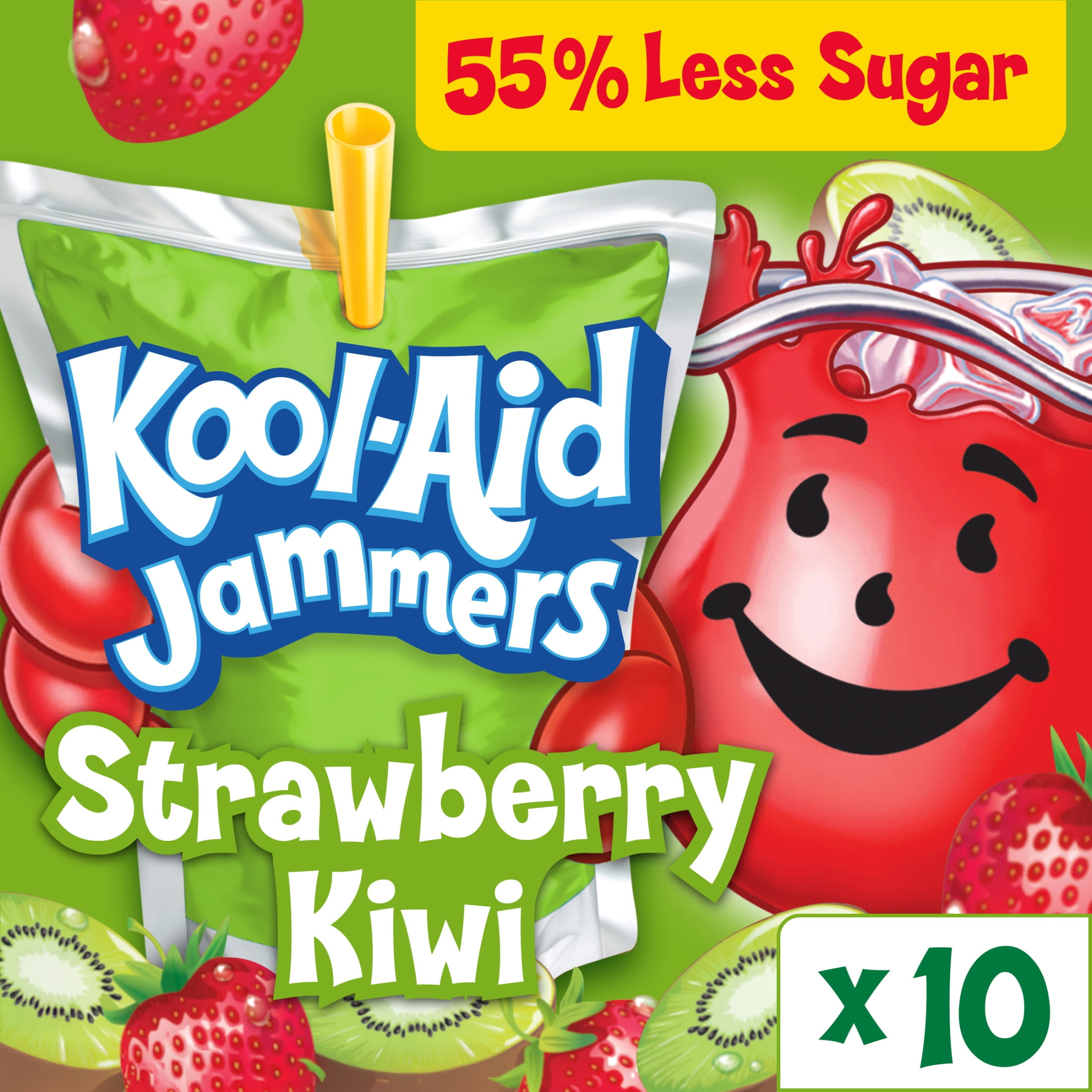Kool-Aid Strawberry Kiwi Flavored Drink Pouches 6 fl oz, 10 Count
