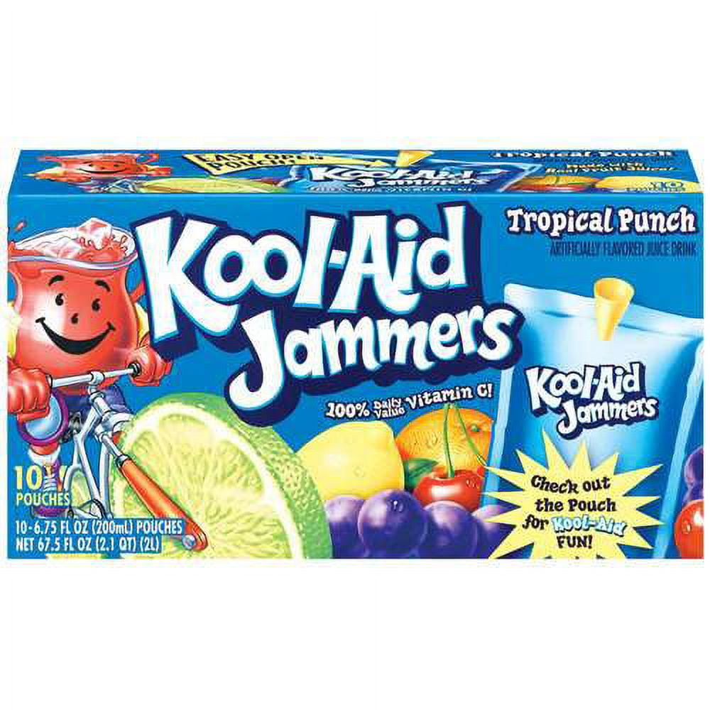 KoolAid Jammers Tropical Punch Juice Drink, 6.75 Fl. Oz., 10 Count