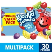 Kool-Aid Jammers Tropical Punch Flavored Drink Value Pack, 30 Ct Box, 6 fl oz Pouches, Liquids