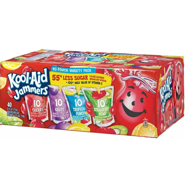 Kool-Aid Jammers Variety Pack Flavored Drink Pouches, 6 fl oz Each