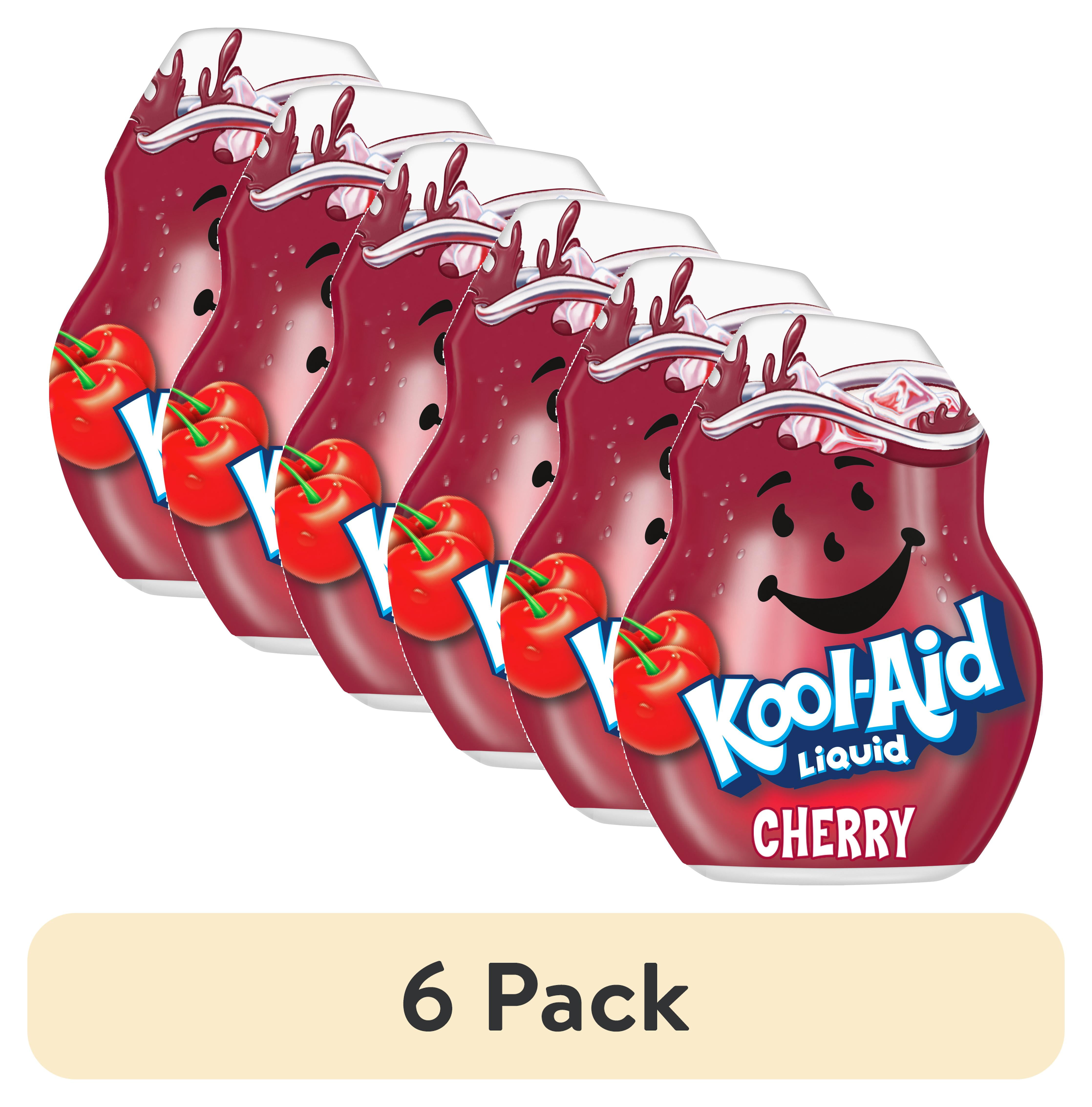 (6 pack) KoolAid Liquid Cherry Artificially Flavored Soft Drink Mix, 1