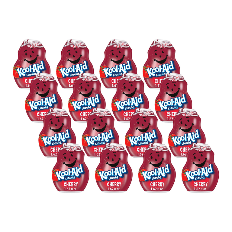 Kool-Aid Liquid Drink Mix, Cherry, 1.62 Fl Oz (Pack of 16