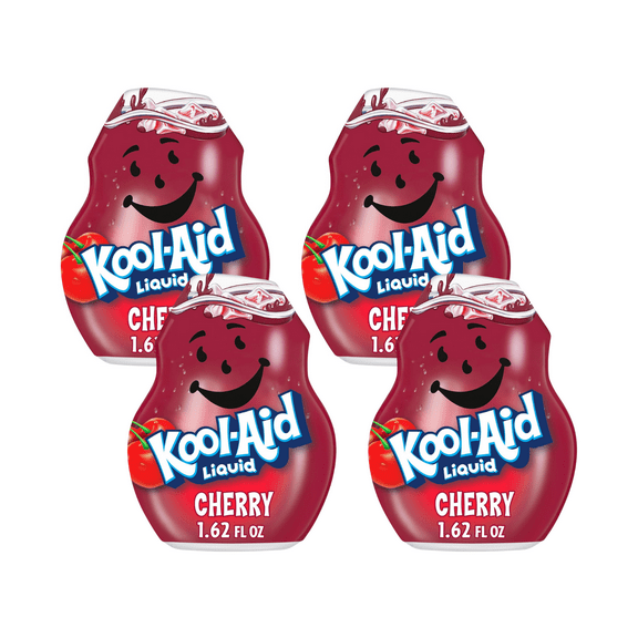 Kool-Aid Liquid Drink Mix, Cherry, 1.62 Fl Oz (Pack of 4)