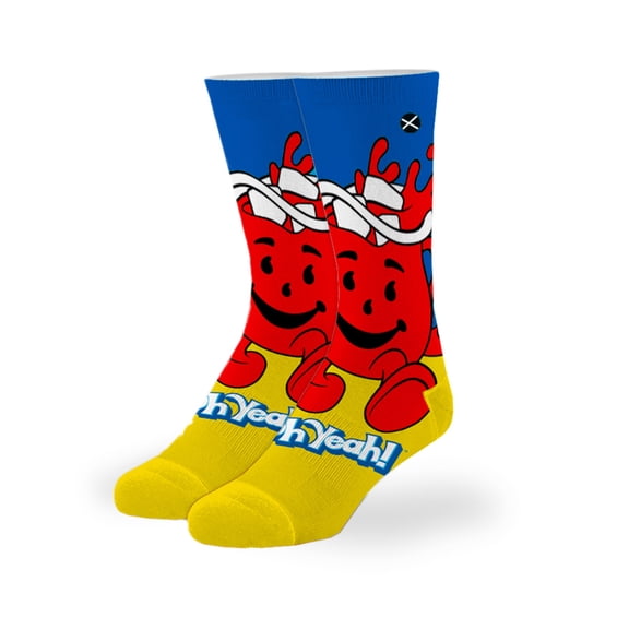 ODD SOX Kool-Aid Man Crew Socks for Big Kids 710 Years Fun Drink Gift, Colorful Everyday Sock