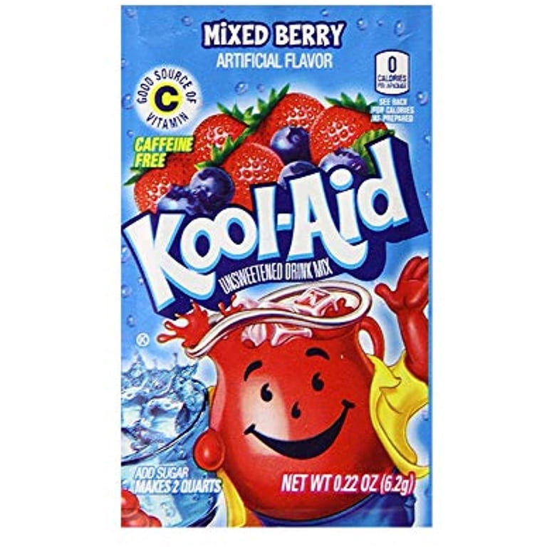 Kool-Aid Mixed Berry Flavor Unsweetened Soft Drink Packets, 0.22