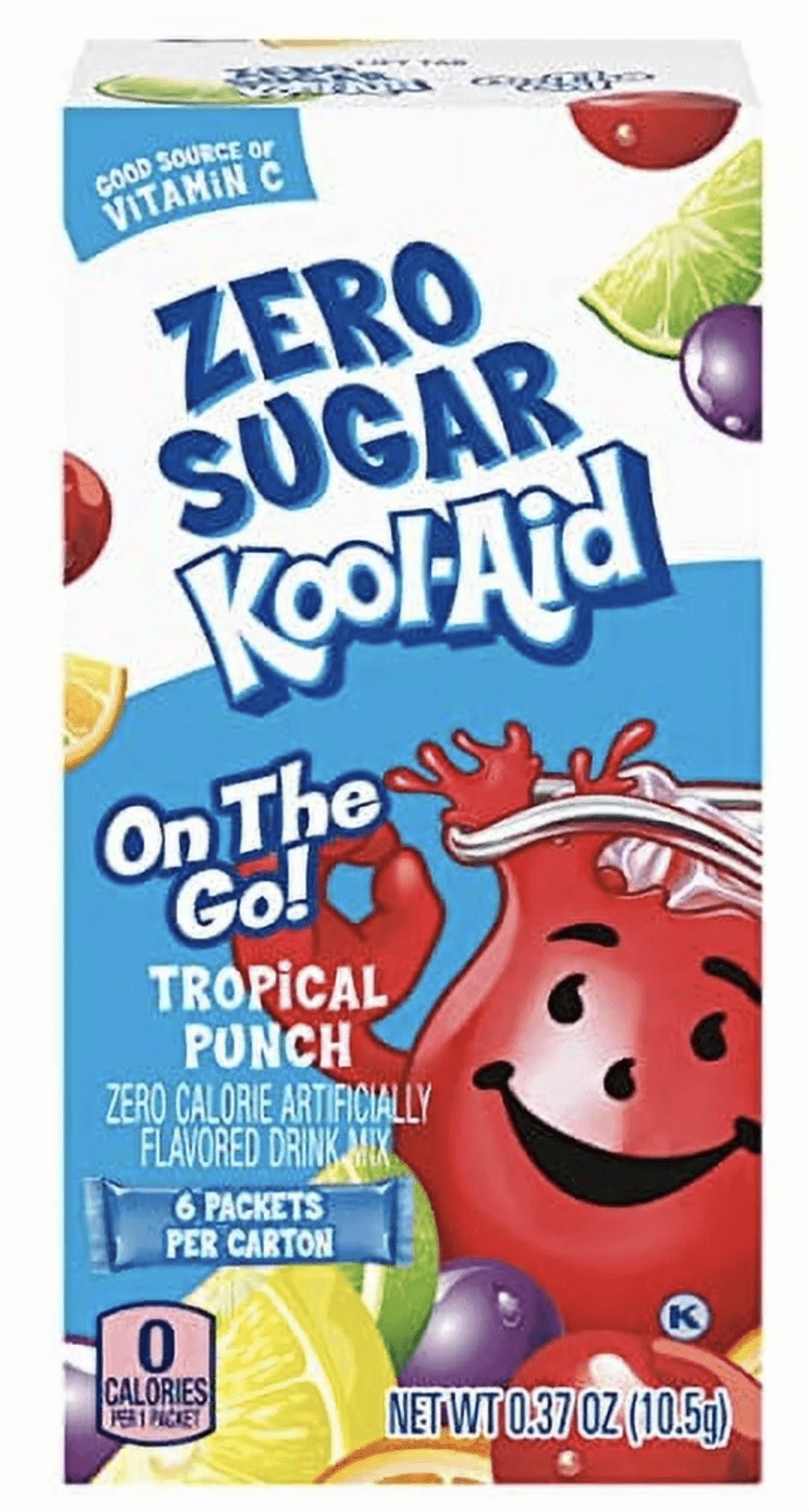 Kool-Aid On The Go! Zero Sugar Tropical Punch Drink Mix , 6 ct