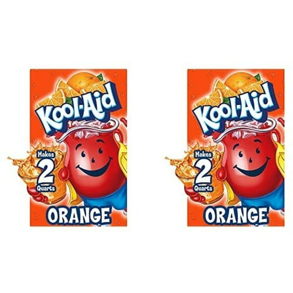 Kool-Aid Orange Drink Mix, 0.15 oz Packet (Pack of 2) Drink 0.15 Ounce (Pack of 2)