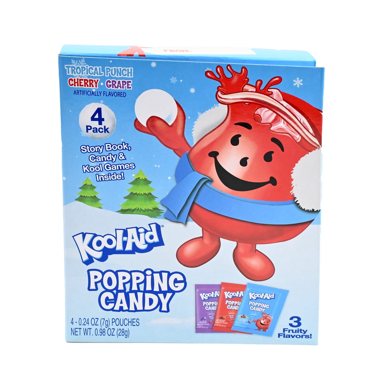 Kool-Aid Popping Candy Holiday Storybook, 4 Pack, 3 Fruity Flavors