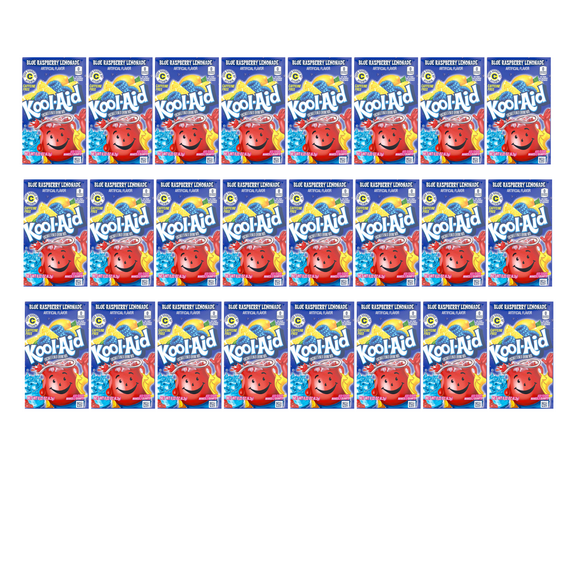 Kool-Aid RASPBERRY LEMONADE Unsweetened Delicious Artificially Flavored Powdered Drink Mix, 0.22Oz., 24 PACKETS