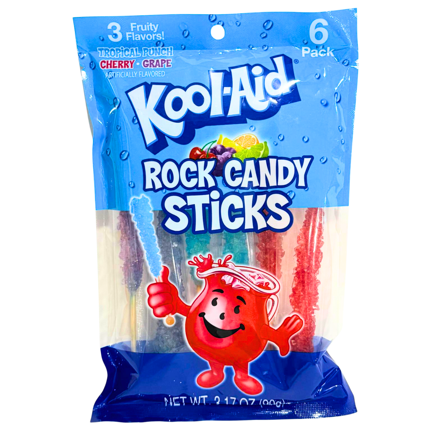 Cola Rocks Kool-Aid Rock Candy Sticks with Tropical Punch, Cherry, and Grape ...