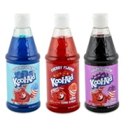 Kool-Aid Snow Cone Syrup 3-Pack, 16-oz Bottles Blue Raspberry, Grape, Cherry