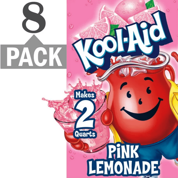 Kool-Aid Soft Drink Mix Pink Lemonade Unsweetened, Caffeine Free 0.23 Oz., (8 Pack) Free Bonus Sampler(s) Included With Offer Beverage and Flavor May Vary