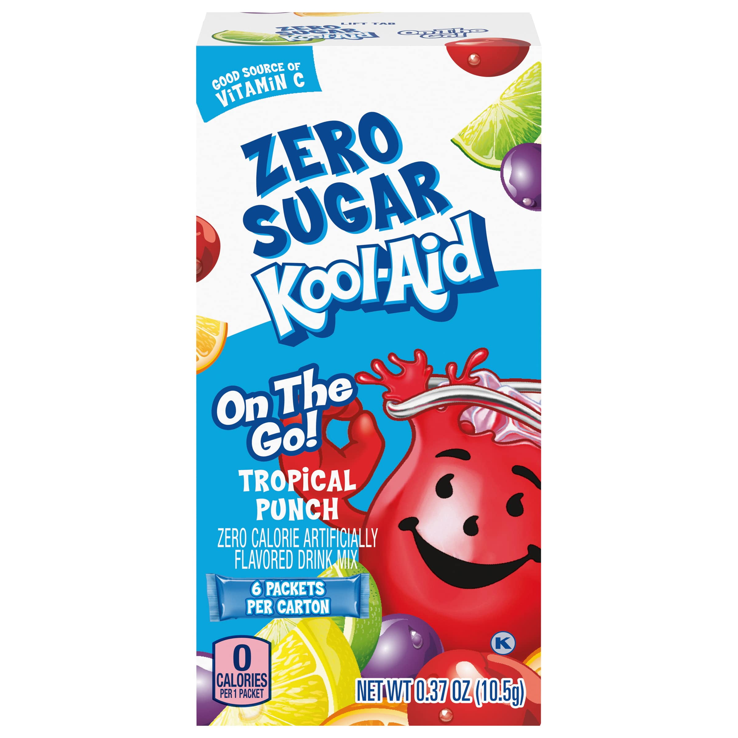 Kool Aid Sugar Free Cherry On The Go Tropical Punch Powdered Drink Mix