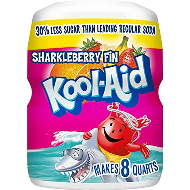 Kool-Aid Sugar Sweetened 8 Quart Drink Mix, Sparkleberry Fin, 19 Oz