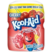 Kool-Aid Sugar-Sweetened Cherry Artificially Flavored Powdered Soft Drink Mix, 19 oz Canister